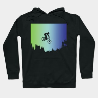 MTB Forest Silhouette /cycling Hoodie